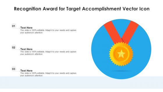 Recognition Award For Target Accomplishment Vector Icon Clipart PDF Recognition Award For Target Accomplishment Vector Icon Clipart PDF