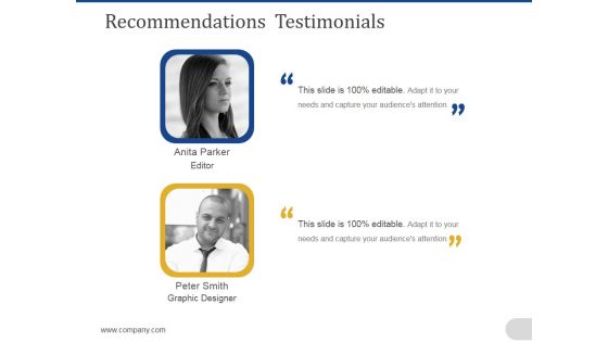 Recommendations Testimonials Ppt PowerPoint Presentation Model Graphics Download