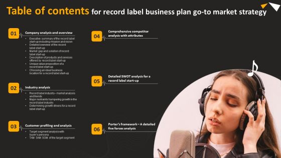 Record Label Business Plan Go To Market Strategy