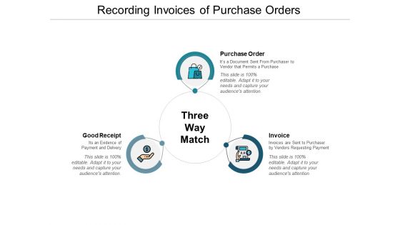 Recording Invoices Of Purchase Orders Ppt Powerpoint Presentation Summary Background