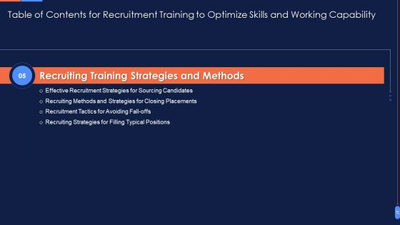 Recruitment Training To Optimize Skills And Working Capability Ppt PowerPoint Presentation Complete Deck With Slides