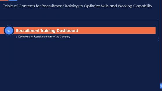 Recruitment Training To Optimize Skills And Working Capability Ppt PowerPoint Presentation Complete Deck With Slides