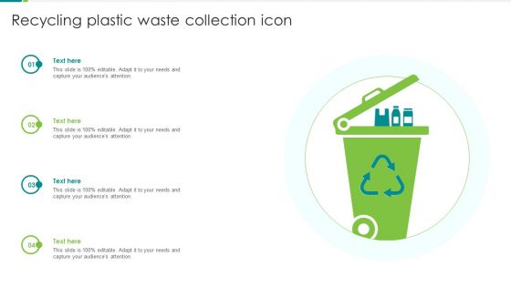 Recycling Plastic Waste Collection Icon Ppt Guidelines PDF