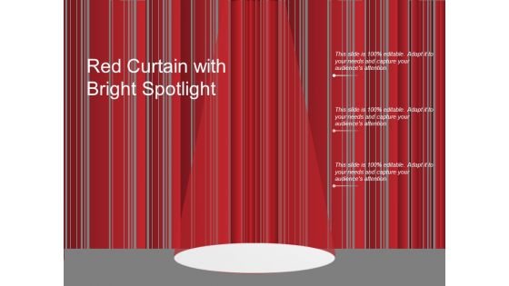Red Curtain With Bright Spotlight Ppt Powerpoint Presentation Layouts Aids