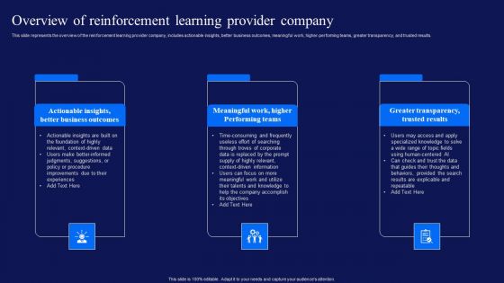 Reinforcement Learning Techniques And Applications Overview Reinforcement Learning Provider Company Diagrams PDF Reinforcement Learning Techniques And Applications Overview Reinforcement Learning Provider Company Diagrams PDF