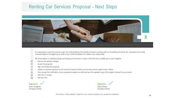 Renting Car Services Proposal Ppt PowerPoint Presentation Complete Deck With Slides