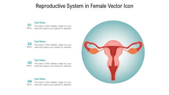 Reproductive System In Female Vector Icon Ppt PowerPoint Presentation File Formats PDF