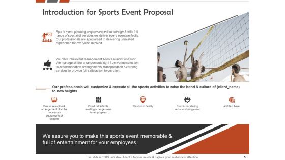 Request For A Sporting Event Proposal Ppt PowerPoint Presentation Complete Deck With Slides