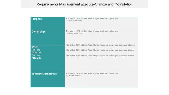 Requirements Management Execute Analyze And Completion Ppt PowerPoint Presentation Slides Show