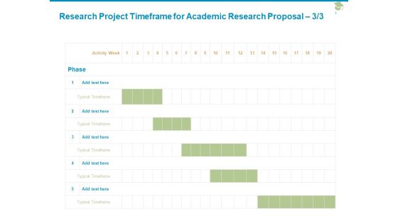 Research Project Timeframe For Academic Research Proposal Timeframe Ppt PowerPoint Presentation Professional Aids