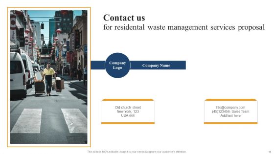Residental Waste Management Services Proposal Ppt PowerPoint Presentation Complete Deck With Slides