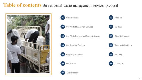 Residental Waste Management Services Proposal Ppt PowerPoint Presentation Complete Deck With Slides