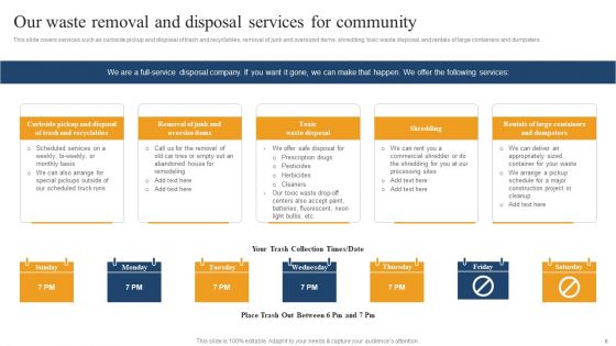 Residental Waste Management Services Proposal Ppt PowerPoint Presentation Complete Deck With Slides