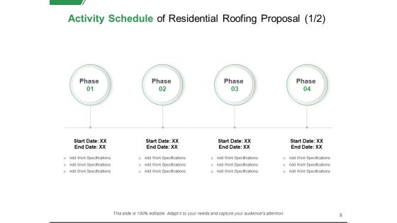 Residential Roofing Proposal Ppt PowerPoint Presentation Complete Deck With Slides