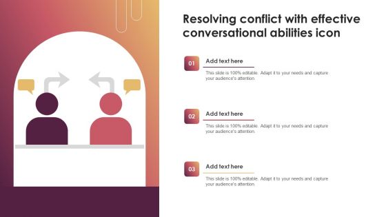 Resolving Conflict With Effective Conversational Abilities Icon Professional PDF