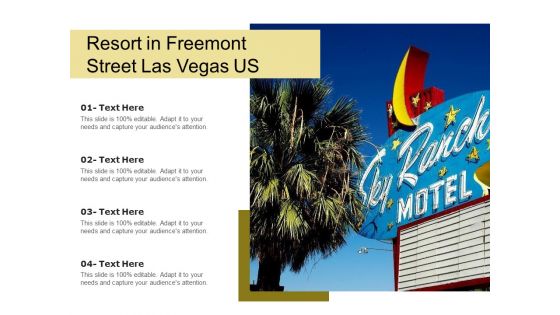 Resort In Freemont Street Las Vegas US Ppt PowerPoint Presentation Gallery Mockup PDF