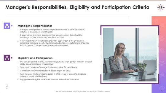 Responsibilities Eligibility And Participation Of Managers Training Ppt