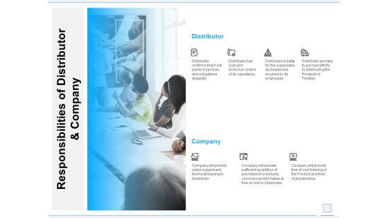 Responsibilities Of Distributor And Company Ppt PowerPoint Presentation Styles Smartart