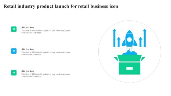 Retail Industry Product Launch For Retail Business Icon Clipart PDF