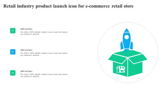 Retail Industry Product Launch Icon For E Commerce Retail Store Icons PDF