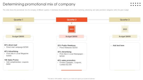 Retail Marketing Campaign Effective Techniques Determining Promotional Mix Company Brochure PDF