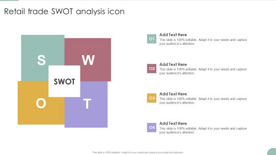 Retail Trade SWOT Analysis Icon Background PDF