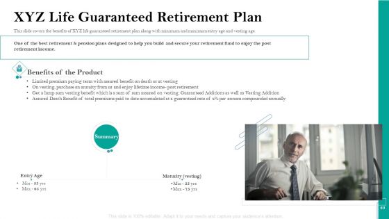 Retirement Insurance Benefit Plan Ppt PowerPoint Presentation Complete Deck With Slides