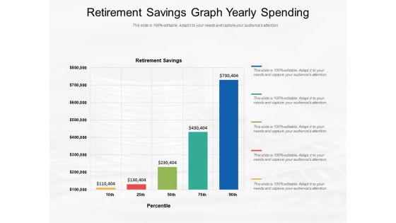 Retirement Savings Graph Yearly Spending Ppt PowerPoint Presentation File Example Topics PDF
