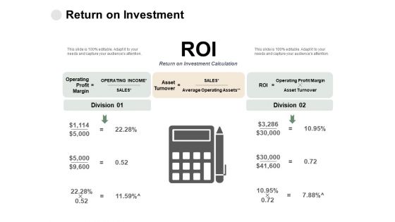 Return On Investment Profit Margin Ppt PowerPoint Presentation Summary Example Topics