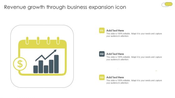 Revenue Growth Through Business Expansion Icon Professional PDF