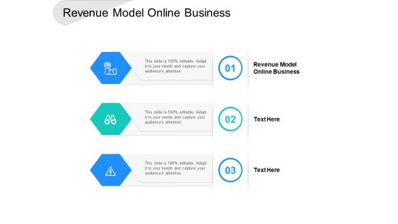 Revenue Model Online Business Ppt PowerPoint Presentation Outline Layouts Cpb