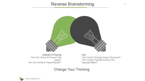 Reverse Brainstorming Ppt PowerPoint Presentation Ideas Graphics Pictures