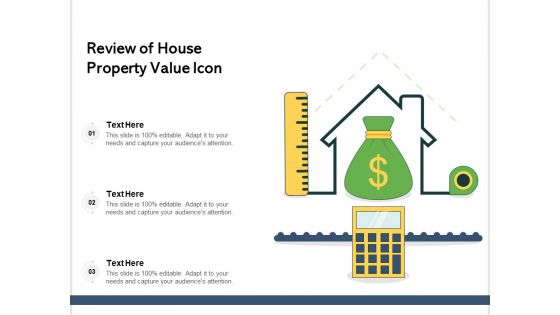 Review Of House Property Value Icon Ppt PowerPoint Presentation Gallery Topics PDF