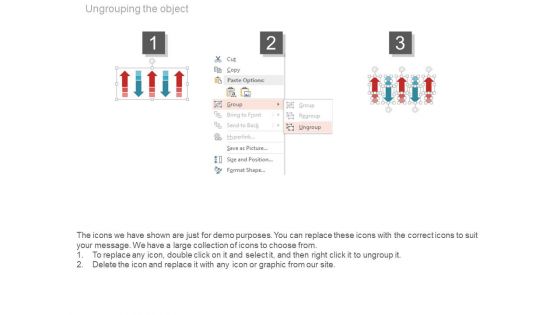 Rise And Fall Arrows For Profit Values Powerpoint Slides