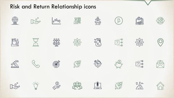 Risk And Return Relationship Icons Ppt PowerPoint Presentation Icon Slide