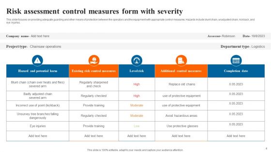 Risk Assessment Control Measures Ppt PowerPoint Presentation Complete Deck With Slides