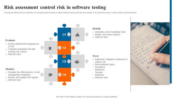 Risk Assessment Control Risk In Software Testing Themes PDF