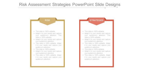 Risk Assessment Strategies Powerpoint Slide Designs