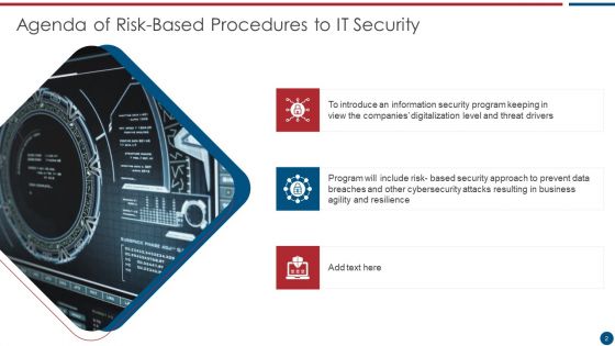 Risk Based Procedures To IT Security Ppt PowerPoint Presentation Complete Deck With Slides