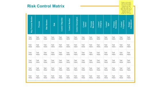 Risk Control Matrix Ppt PowerPoint Presentation Show Images
