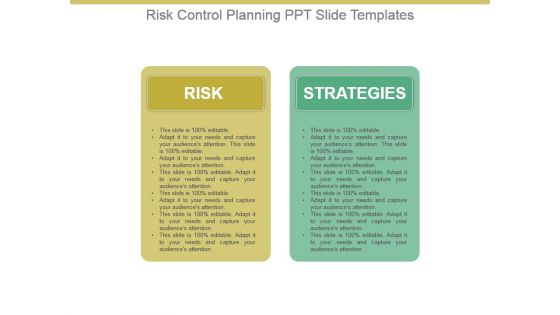 Risk Control Planning Ppt Slide Templates