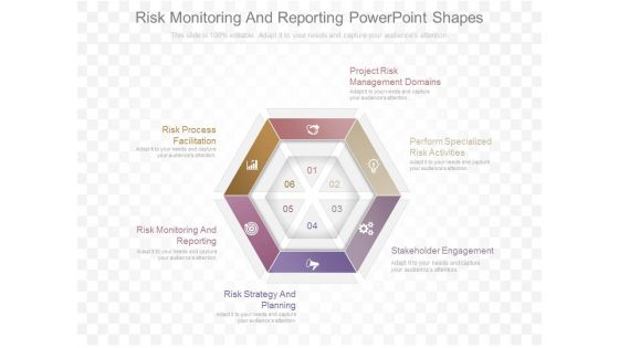 Risk Monitoring And Reporting Powerpoint Shapes
