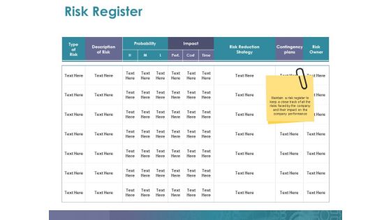 Risk Register Ppt PowerPoint Presentation Model Background Images