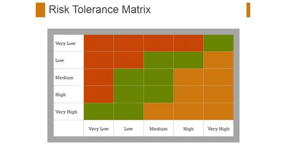 Risk Tolerance Matrix Ppt PowerPoint Presentation Visual Aids Files