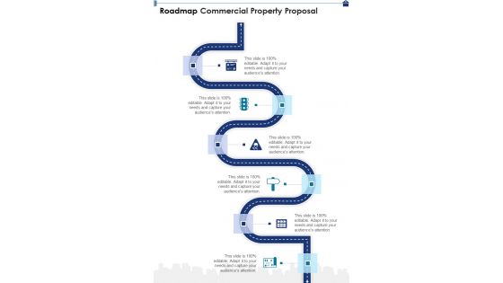Roadmap Commercial Property Proposal One Pager Sample Example Document
