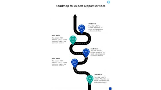 Roadmap For Expert Support Services One Pager Sample Example Document