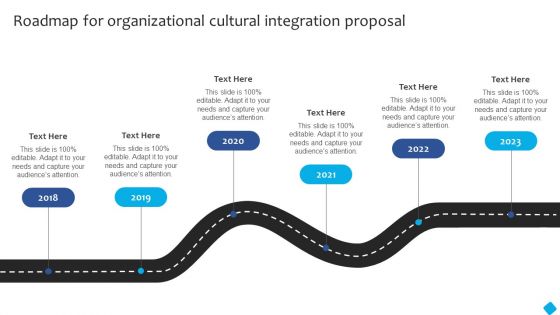 Roadmap For Organizational Cultural Integration Proposal Mockup PDF