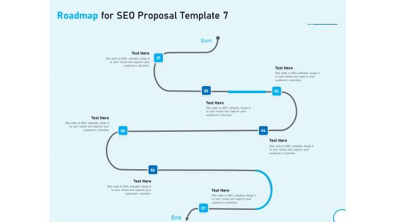 Roadmap For SEO Proposal 7 Step Process Ppt Model Brochure PDF