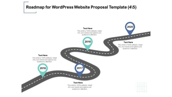 Roadmap For Wordpress Website Proposal Template 4 5 Ppt PowerPoint Presentation Model Influencers
