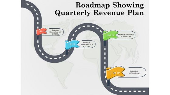Roadmap Showing Quarterly Revenue Plan Ppt PowerPoint Presentation Styles Infographic Template